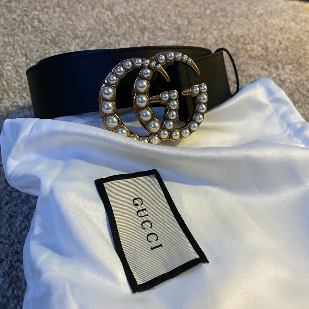 Gucci Pearl GG Belt